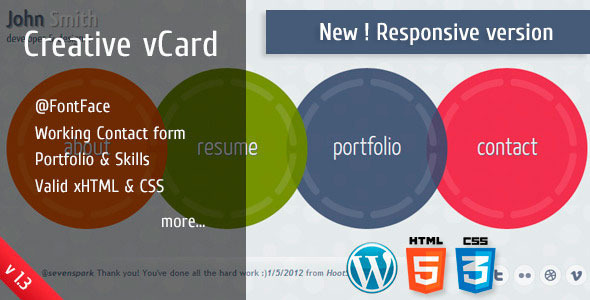 Circlus - Personal Portfolio &v Card HTML5&CSS3 WP