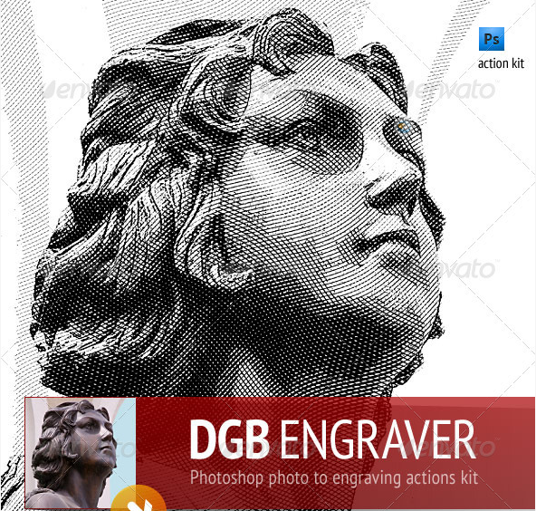 Engrave Photoshop Actions Kit