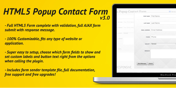 HTML5 Pop Up Contact Form With AJAX