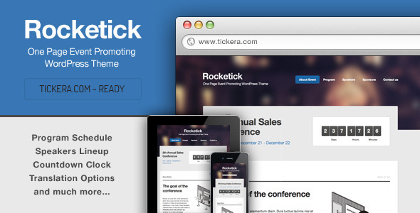 Rocketick - Responsive Event Landing Page