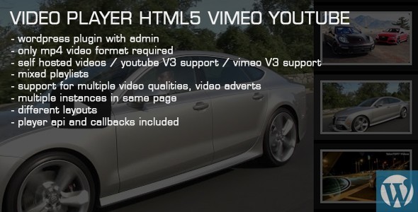 Video Player HTML5 Youtube Vimeo Wp Plugin