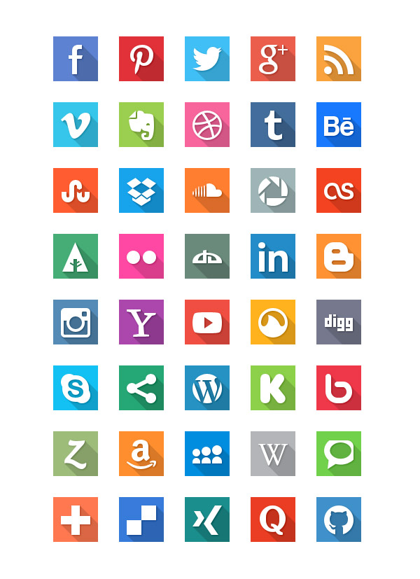40-social-media-flat-icons