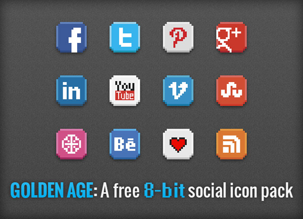 8-Bit Social Icon Pack