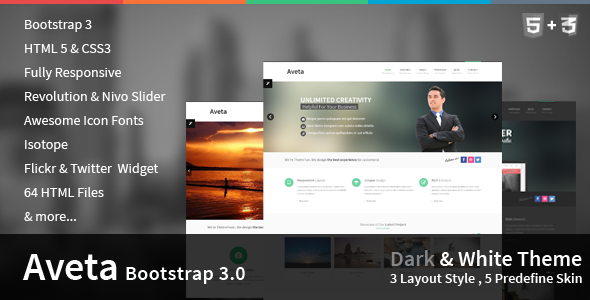 Aveta - Responsive Bootstrap 3 Template