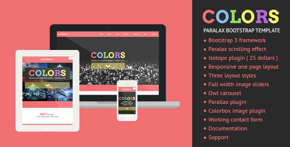 Colors - Paralax Bootstrap HTML5 Template