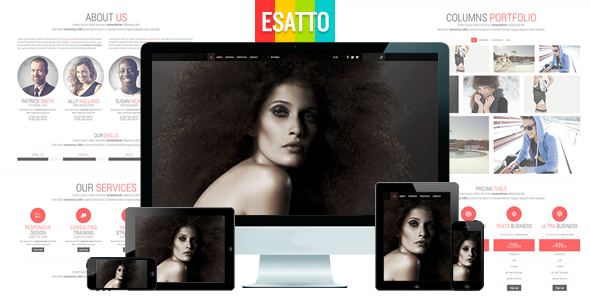 Esatto - One Page Responsive Bootstrap Template