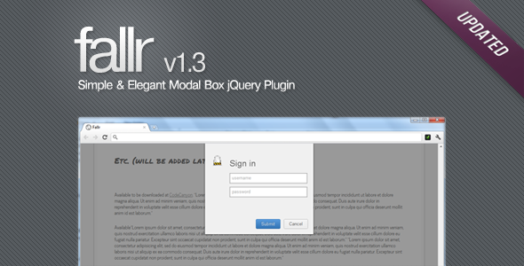 Fallr - Simple & Elegant Modal Box jQuery Plugin