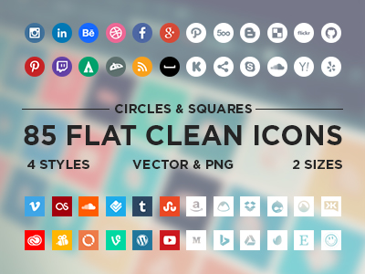 Flat-Minimalistic-Social-Icons