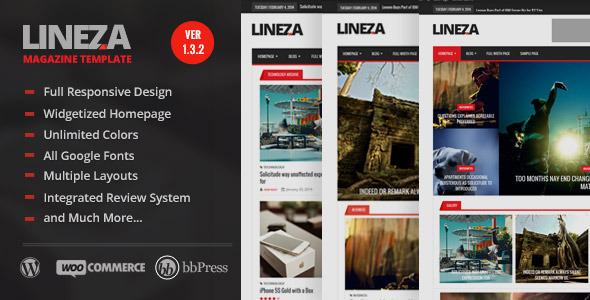 Lineza - Modern Responsive Magazine Theme