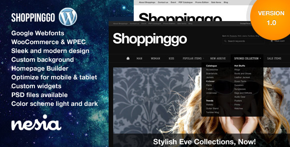 Shoppinggo - WordPress eCommerce Theme