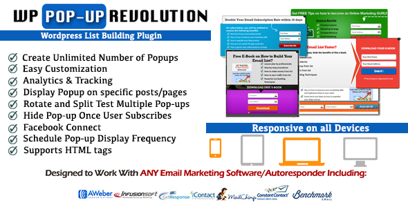 WP PopUp Revolution-Wordpress List Building Plugin