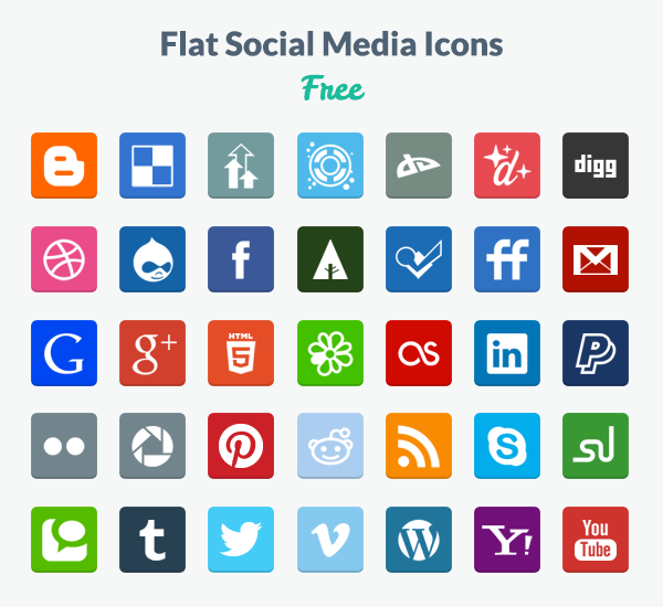flat-social-icons