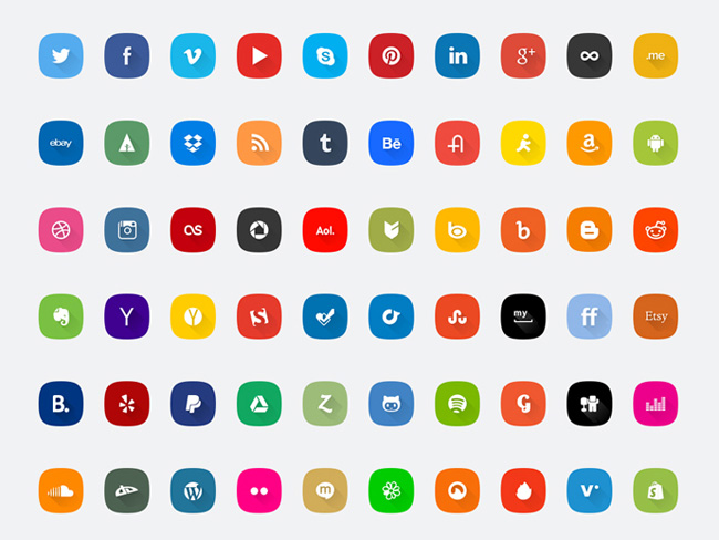 65+ Best Free Flat Style Icons Sets - DesignMaz