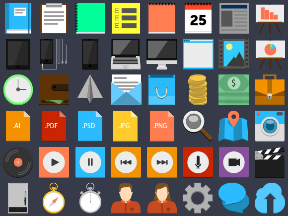 20 Free High-Quality Flat Design Icon Sets - WebFX