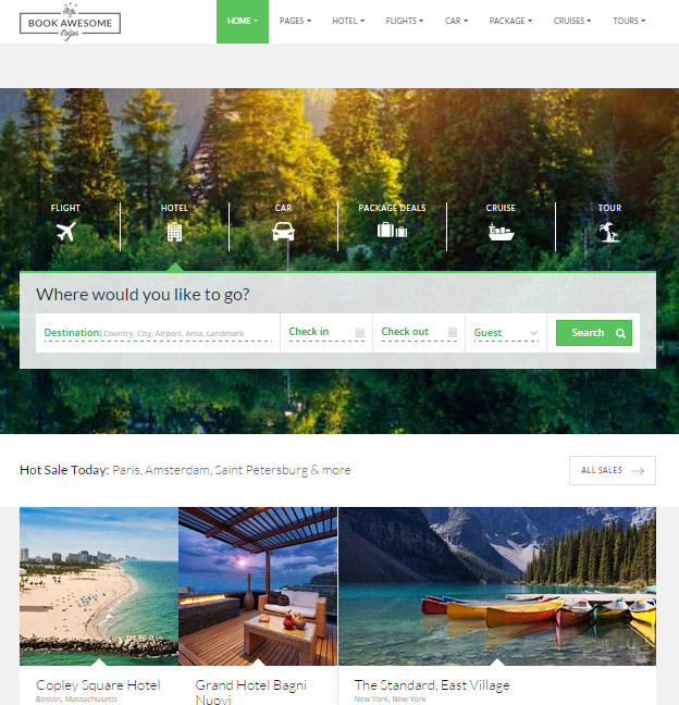 Travel booking html templates