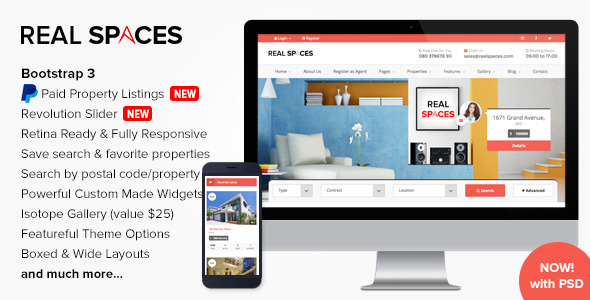 Real Spaces - WordPress Real Estate Theme