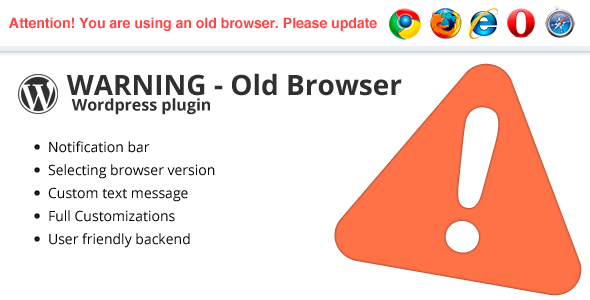 Warning Old Browser - WordPress plugin