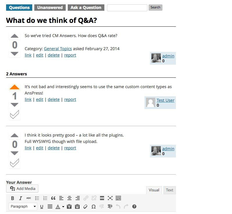 WordPress-QA-Plugin