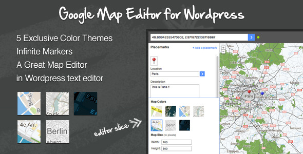 Google Maps Editor for WordPress