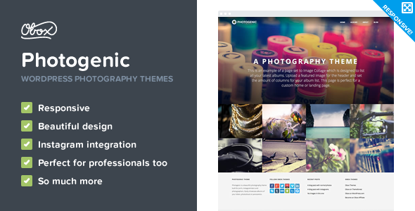 Photogenic - WordPress Photography Theme