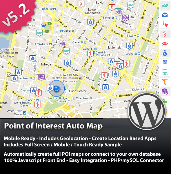 Point Of Interest (POI) Auto Map For WordPress