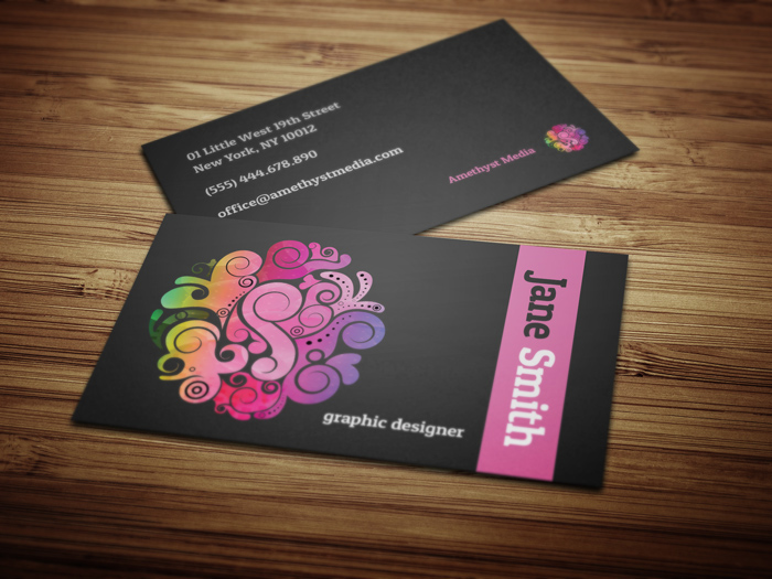 amethyst-free-business-card-template