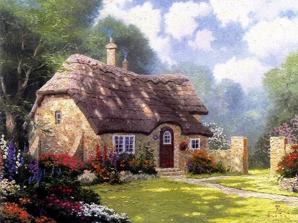 drawings of fairy tale cottages