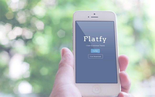 Flatfy – Clean Minimal HTML One Page Template