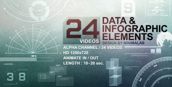 24 Videos Data & Infographic Elements