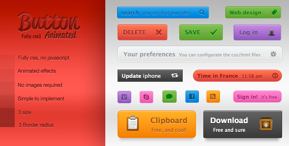Animated Button Element - CSS3
