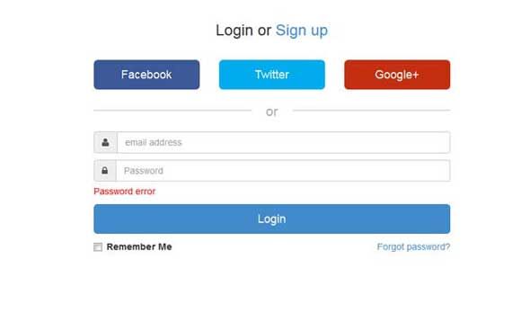 Bootstrap-login-with-social-buttons