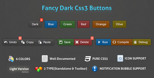 Fancy Dark Css3 Buttons