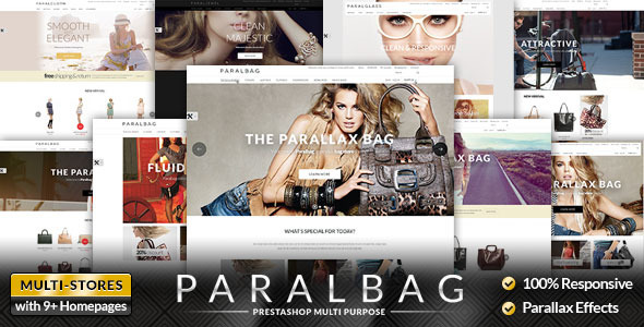 Prestashop Fashion Bag Store - Parallax