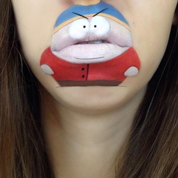 Creative lip makeup