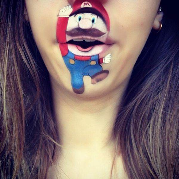 Creative lip makeup