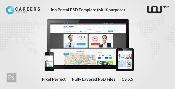 CAREERS - Job Portal PSD Template (Multipurpose)
