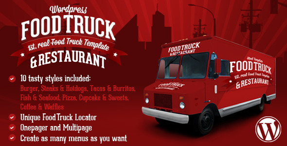 Food Truck & Restaurant 10 Styles - WP Theme