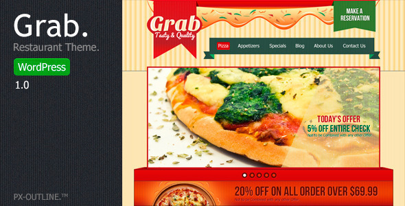 Grab Restaurant - WordPress Theme