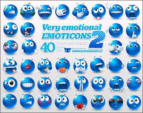 Very emotional emoticons 2