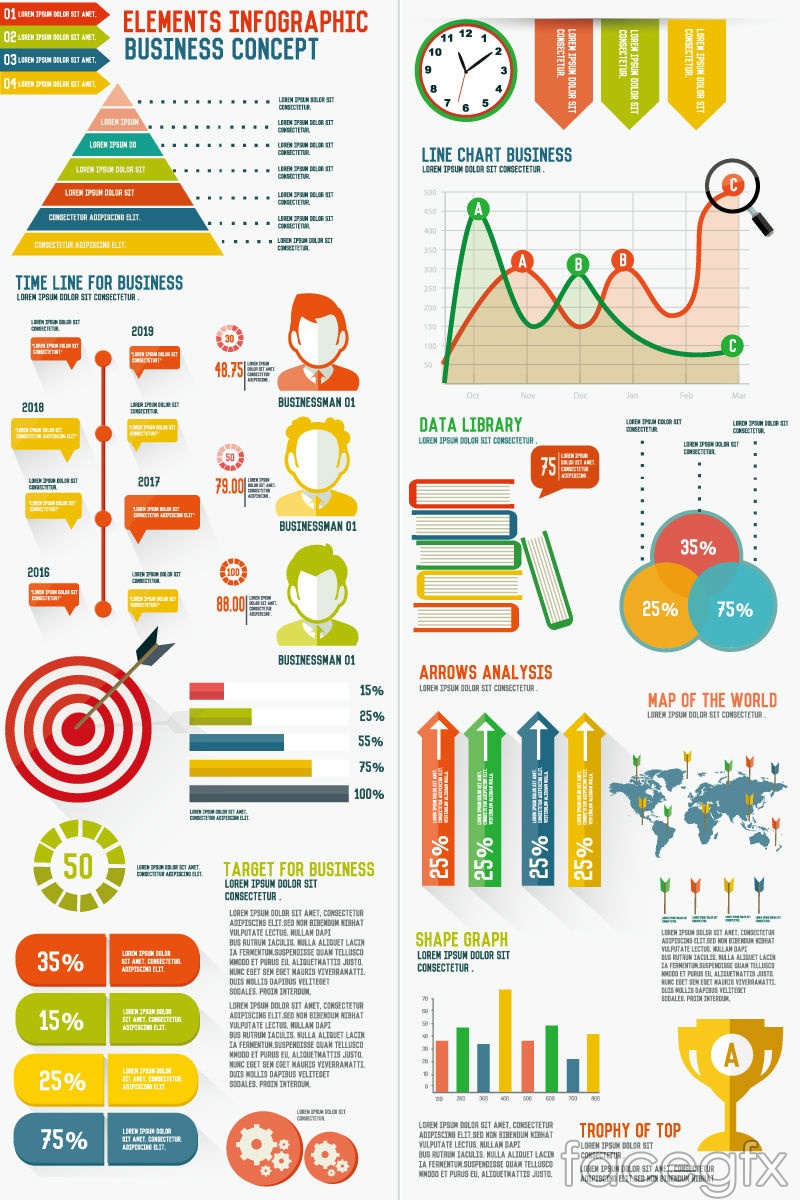 color-commerce-concept-infographic-vector
