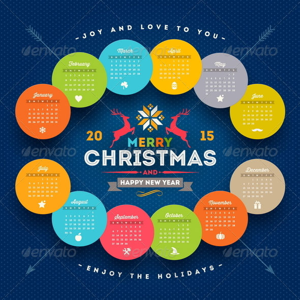 Calendar-2015-with-Christmas-Style