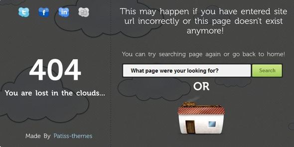 Cloudy - 404 Error Page