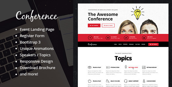 Conference - Events Landing Page Template