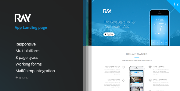 Ray - App Landing Page