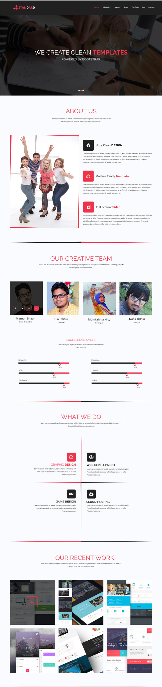 STANDERD-Free-One-Page-PSD-Template