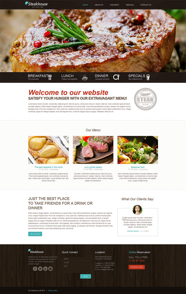 Steakhouse-Responsive-Website-Template