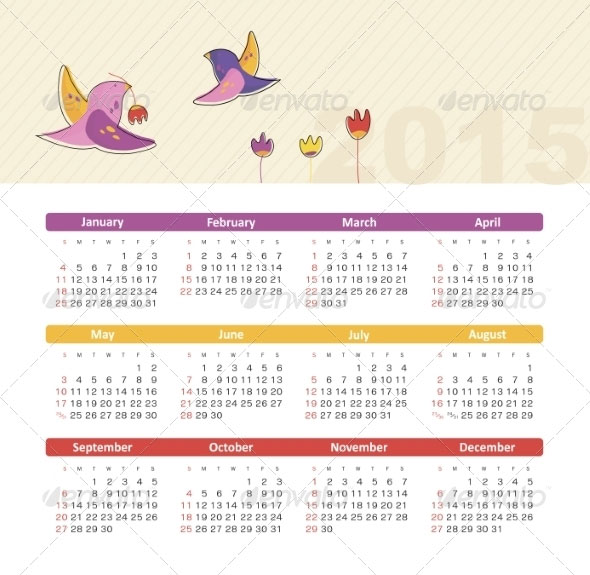 calendar-2015-year-with-birds