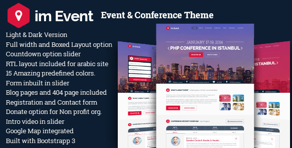 im Event - One Page Event Conference Landing Page