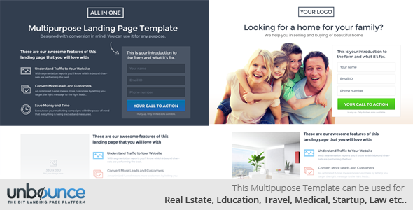All in one Multipurpose Landing Page Template