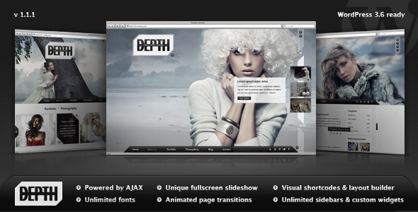 Depth - Full-Screen AJAX Portfolio WordPress Theme